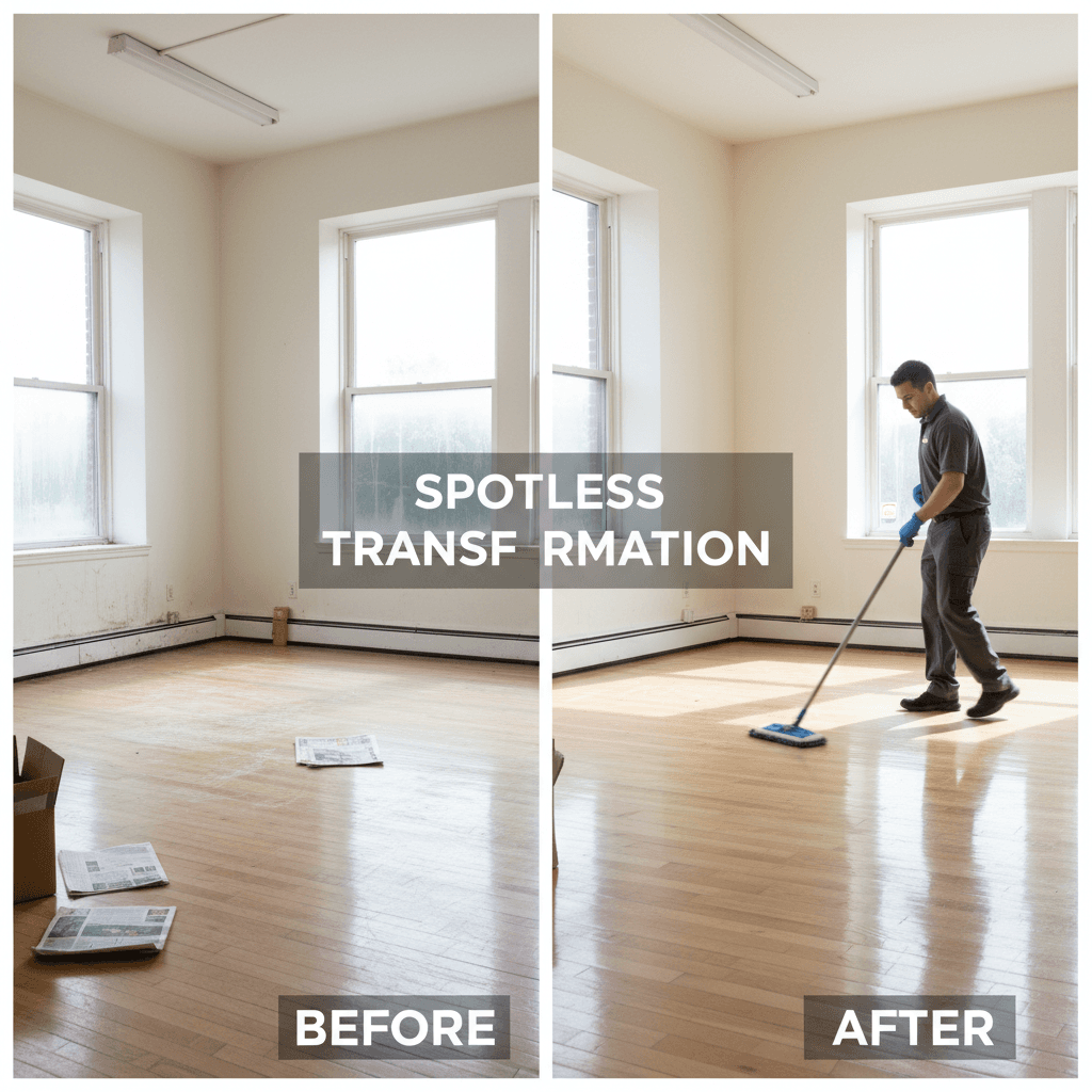 Move-out cleaning service leaving space ready for inspection